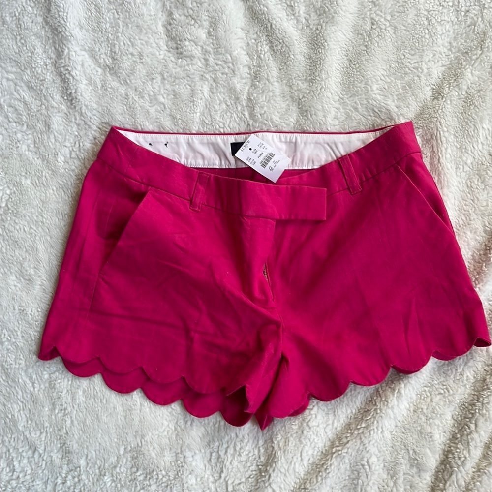 NWT J. Crew Pink Scalloped Shorts